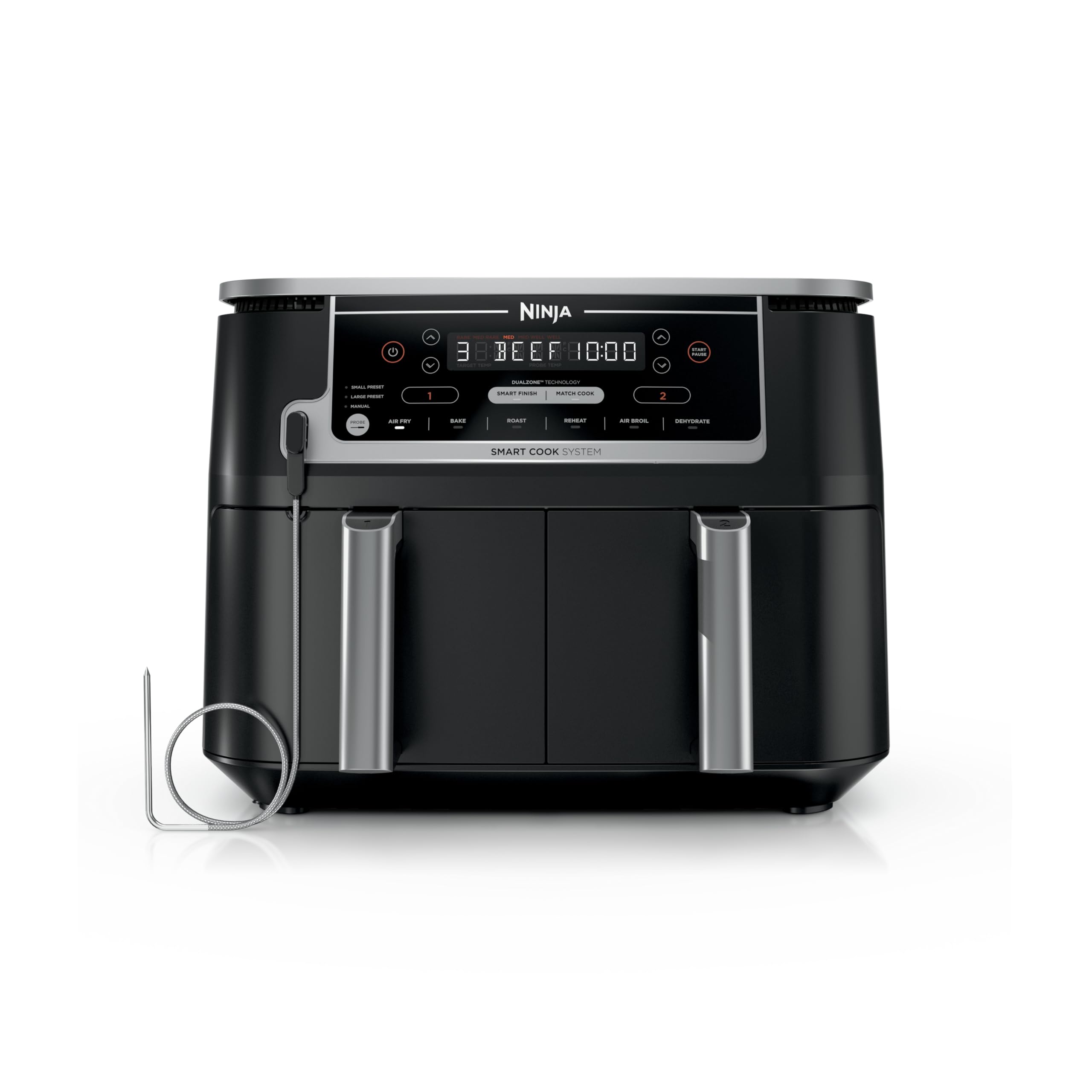 10-QT & DualZone w/ probe 10 litros com termômetro preto